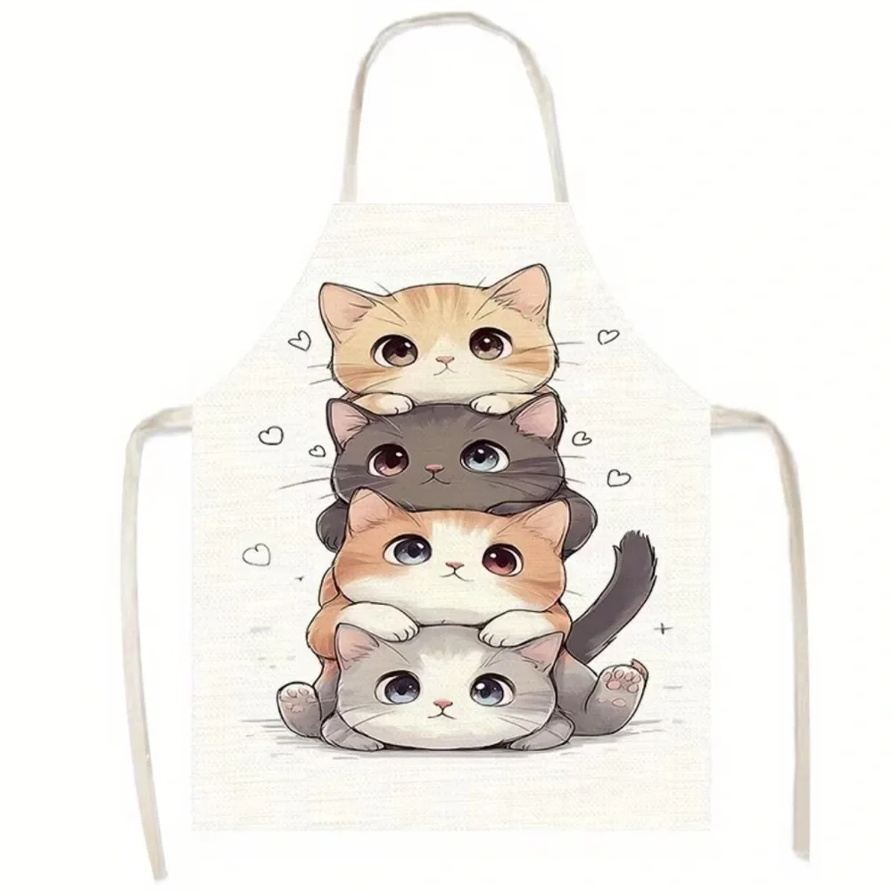 Cute Kitchen Apron – Grandma, Sunflower, Cat & Bumblebee Prints
